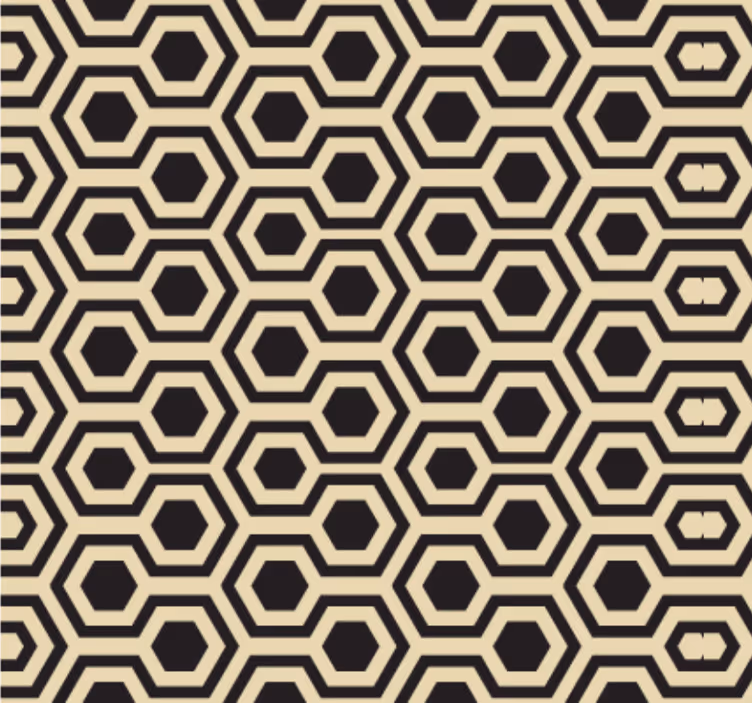 Tapete büro mit geometrischem hexagonalem muster - TenStickers