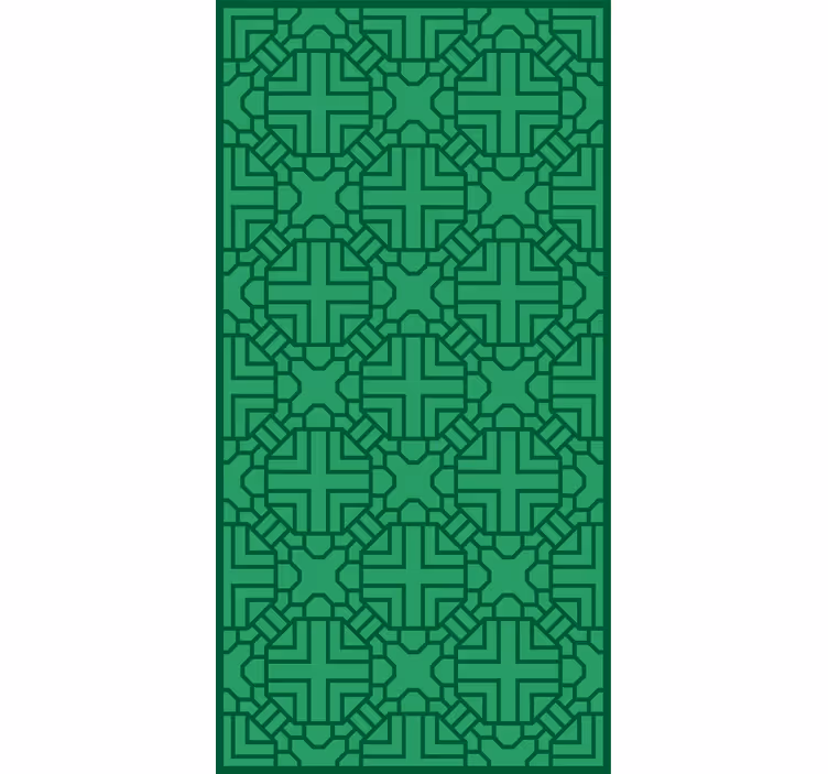 Tapete flur geometrisches grünes muster - TenStickers