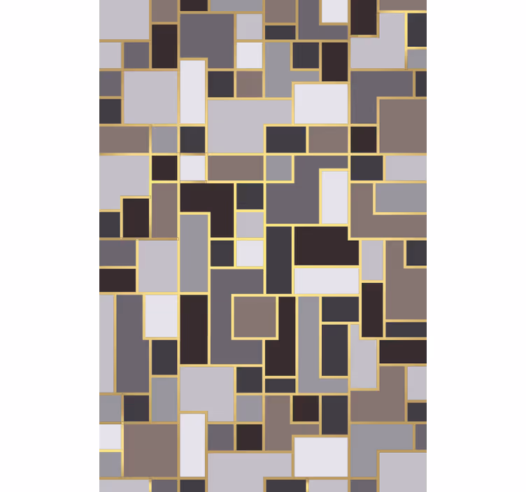 Tapete flur graues rechteckmosaik - TenStickers