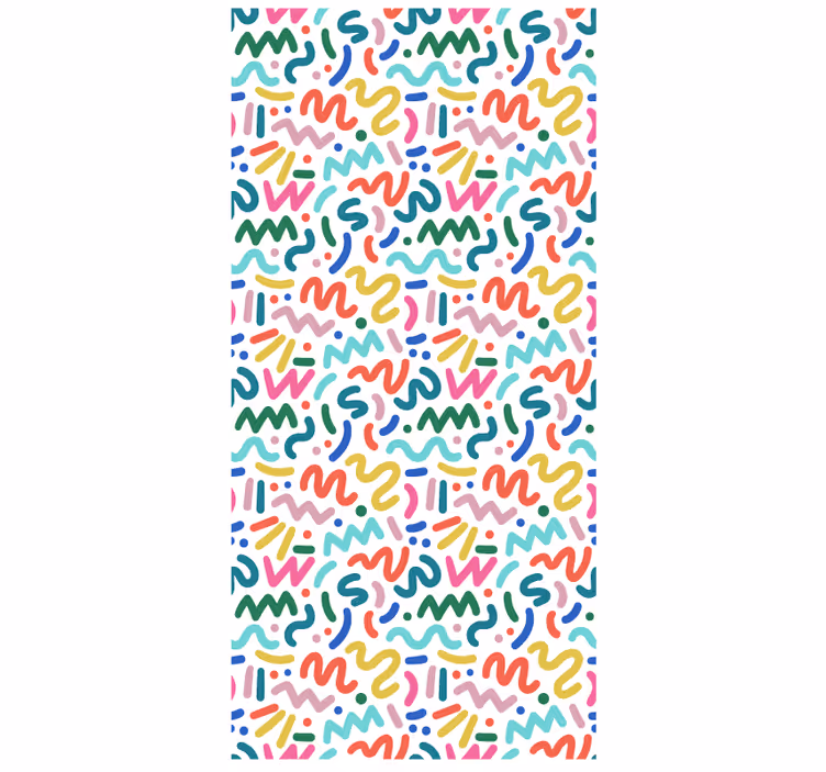 Tapete flur mit abstrakten bunten formen - TenStickers