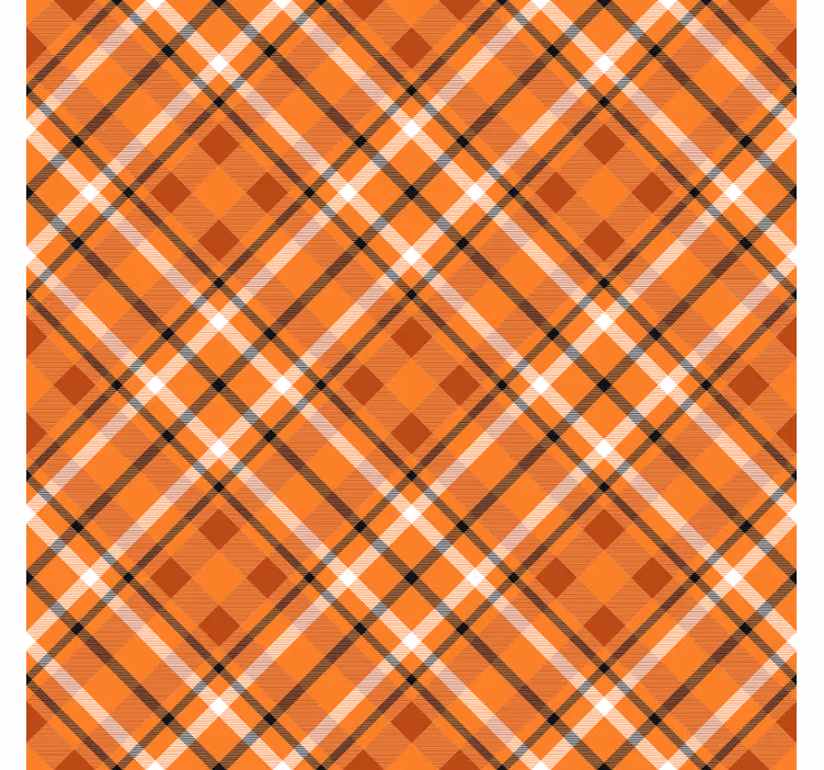 Tapete flur orangefarbene musterquadrate mit braunen linien - TenStickers