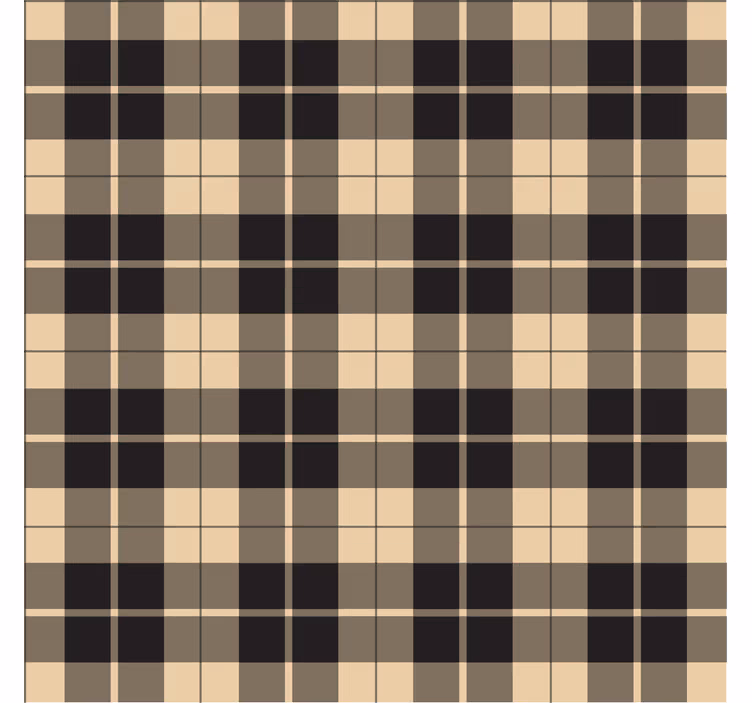 Tapete flur beige gemusterte quadrate mit schwarzen linien - TenStickers