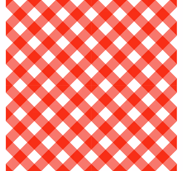 Tapete flur mit rot-weißen mustern in quadraten - TenStickers