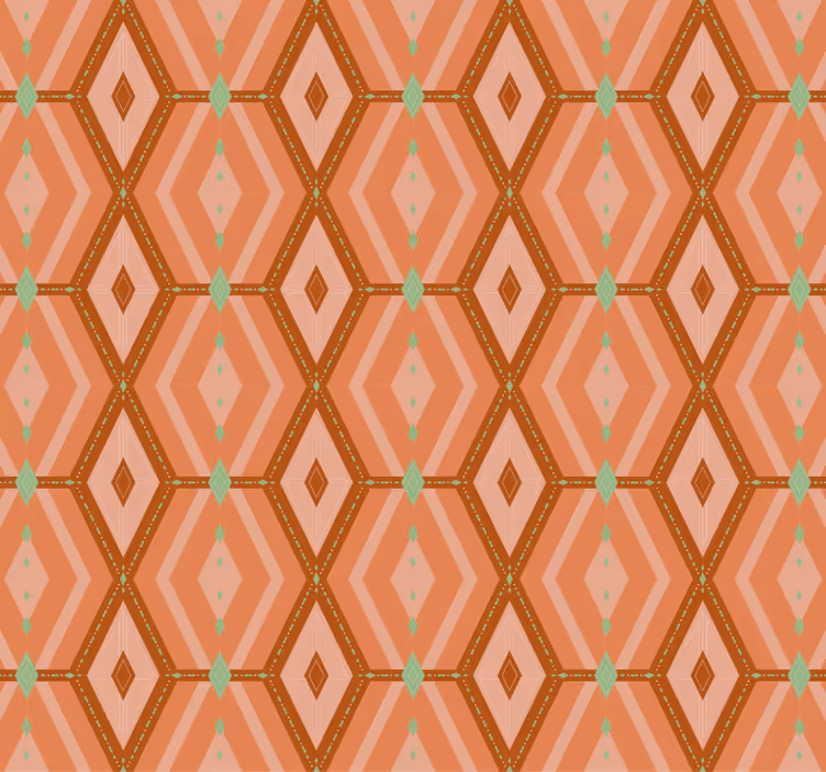 Tapete flur geometrische herbsttöne der 30er jahre - TenStickers