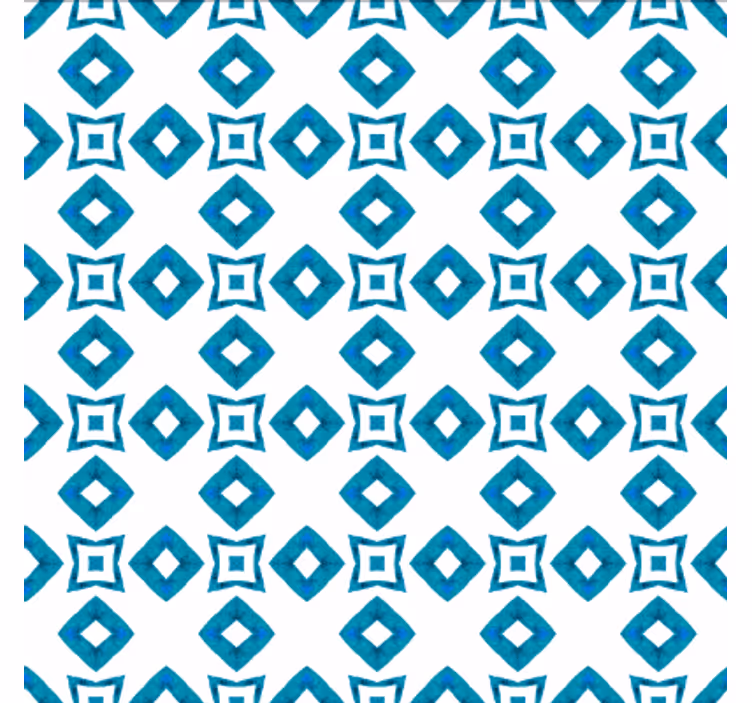 Tapete esszimmer geometrisches blauer diamantdesign - TenStickers