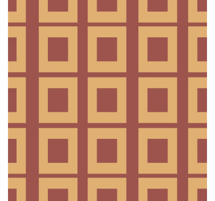 Tapete esszimmer mit geometrischem muster in orange - TenStickers
