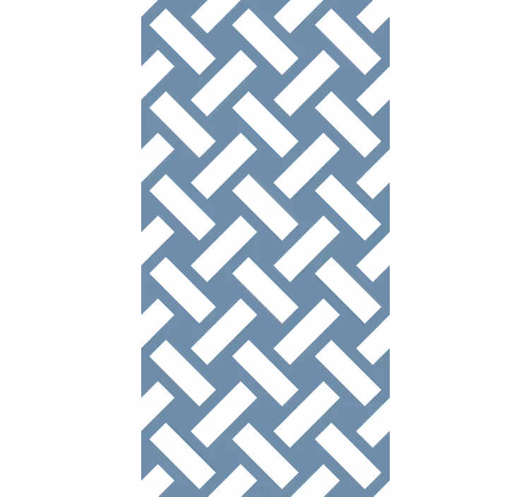 Tapete esszimmer geometrisches blaues quadratmuster - TenStickers