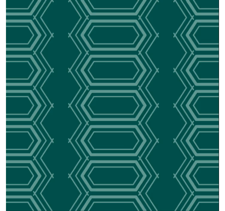 Tapete esszimmer smaragd geometrisches muster - TenStickers