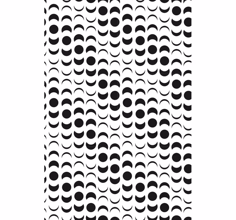 Tapete esszimmer monochrome halbkreise - TenStickers