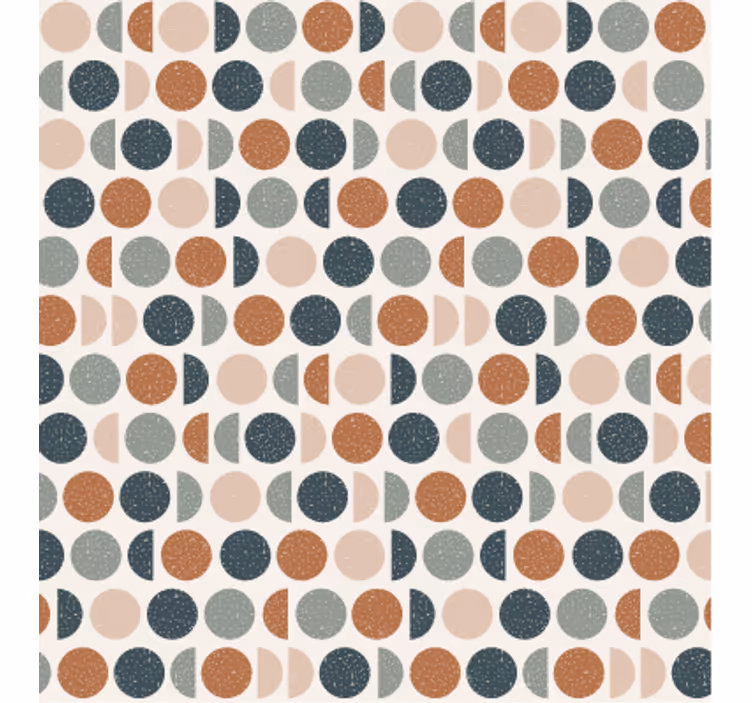 Tapete geometrisch mit retro punkte muster - TenStickers