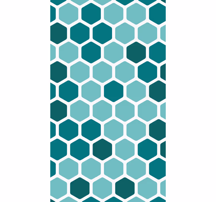 Tapete geometrisch mit grünem wabenmuster - TenStickers