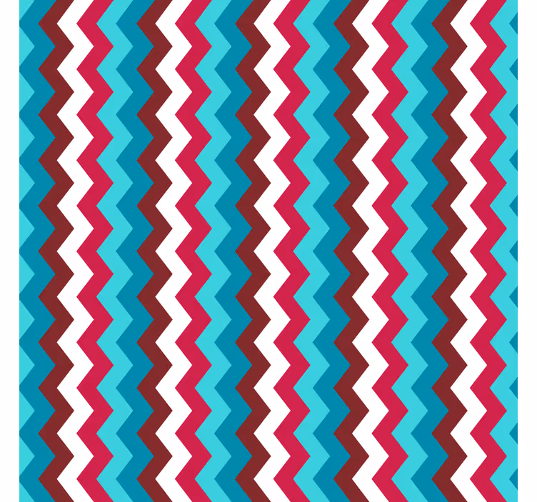 Tapete geometrisch mit zickzack-wellenmuster - TenStickers