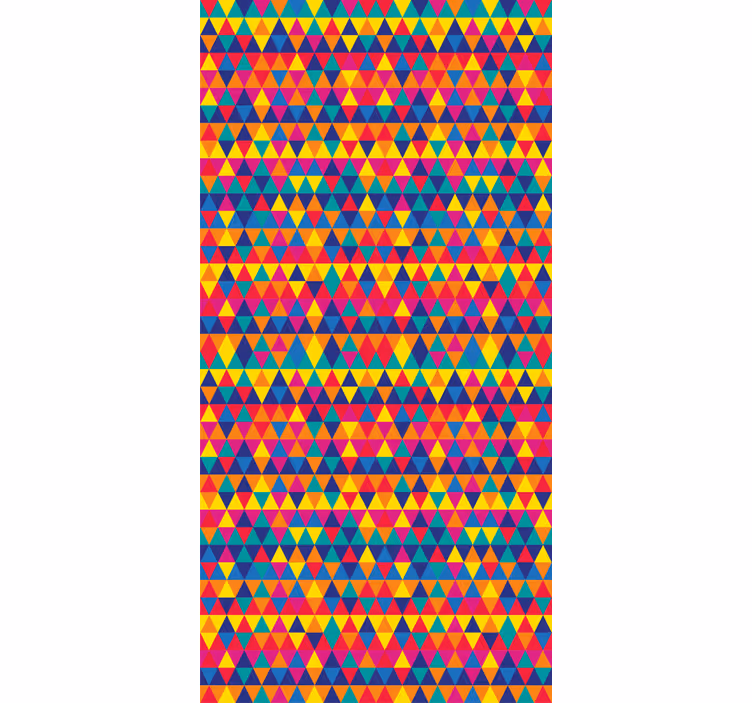 Tapete geometrisch buntes dreiecks-muster - TenStickers