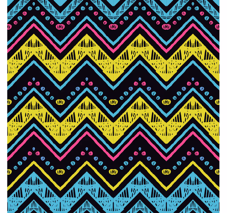 Tapete geometrisch lebhaftes chevron-muster - TenStickers