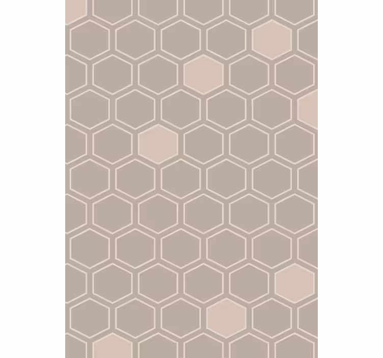 Tapete geometrisch hexagon beige muster - TenStickers