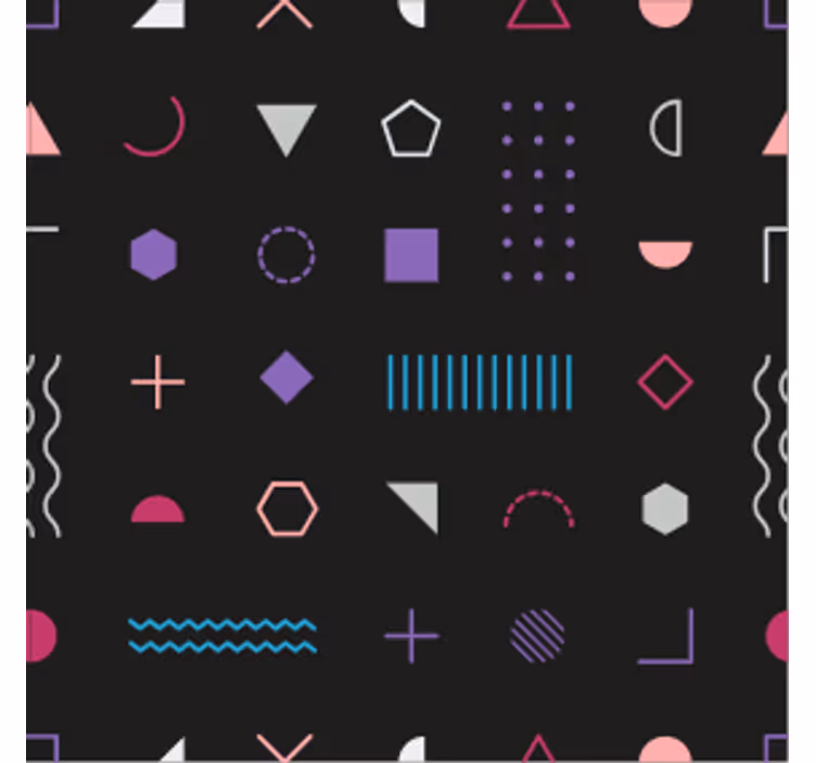 Tapete geometrisch verspielte formen darstellung - TenStickers