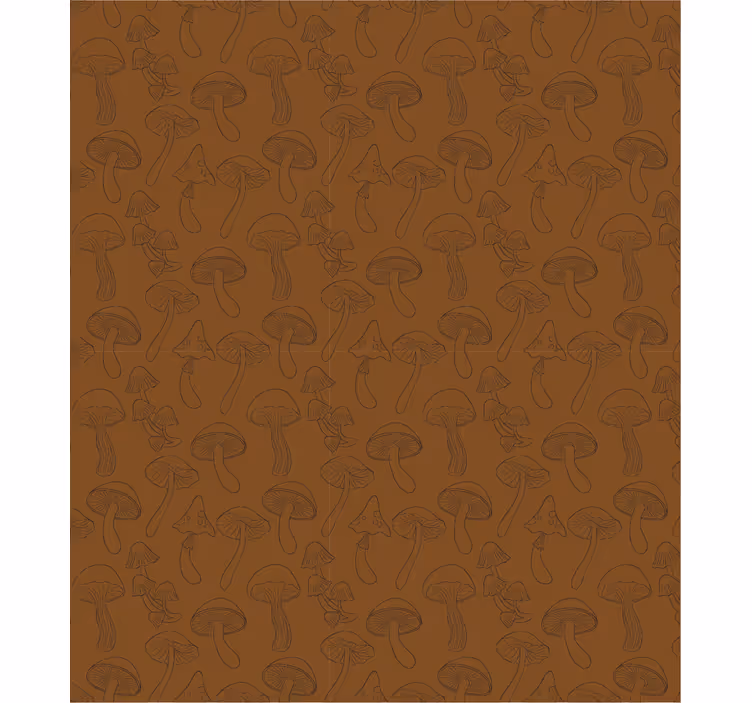 Tapete natur mit pilzmuster - TenStickers