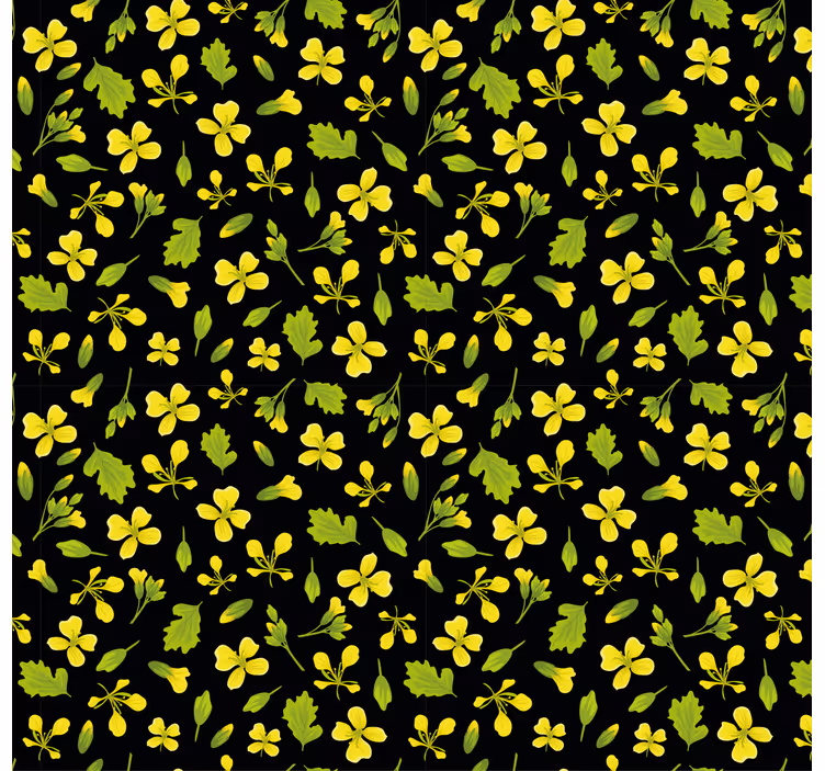 Tapete natur mit lebhaftem blumenmuster - TenStickers