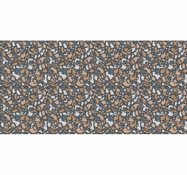 Tapete weitere texturen in braun und blau terrazzo - TenStickers
