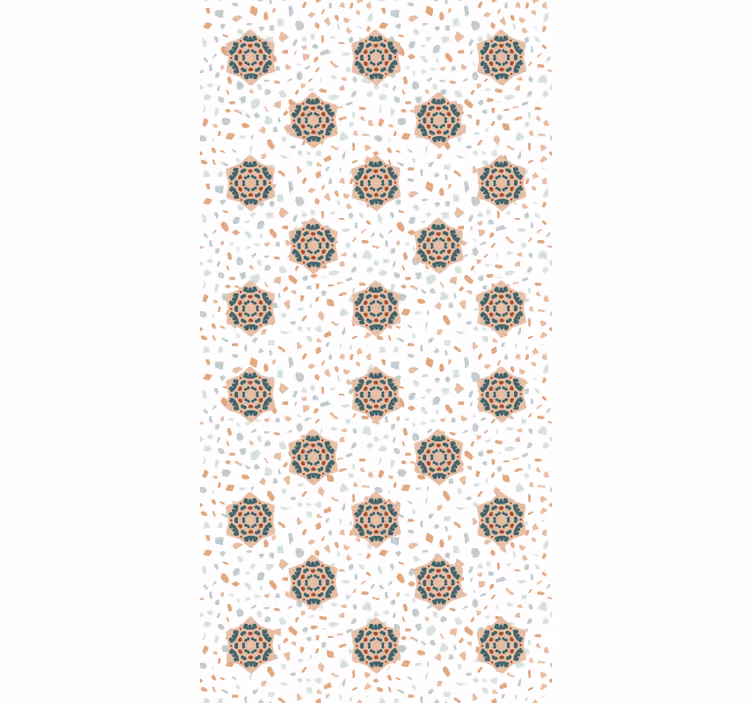 Tapete weitere texturen terrazzo mit blumen - TenStickers