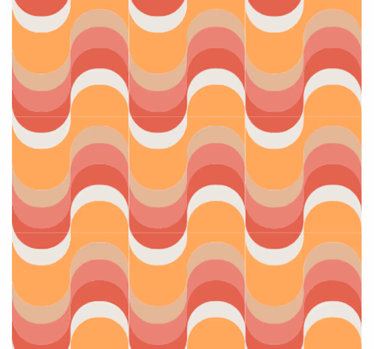 Tapete vintage mit lebhaftem wellenmuster - TenStickers