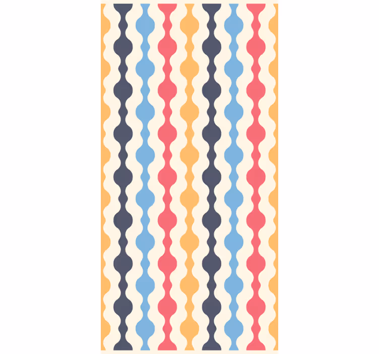 Tapete vintage mit bunten retro-linien - TenStickers