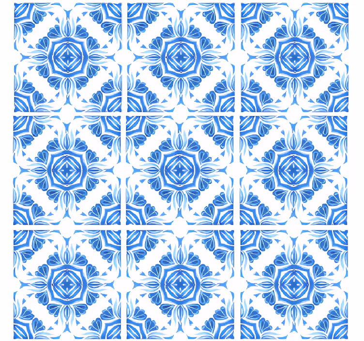 Tapete stein klassisches blau muster - TenStickers
