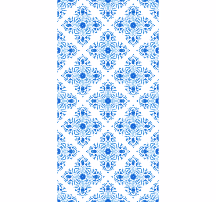Tapete fliesen fontaine blaue fliesenoptik - TenStickers
