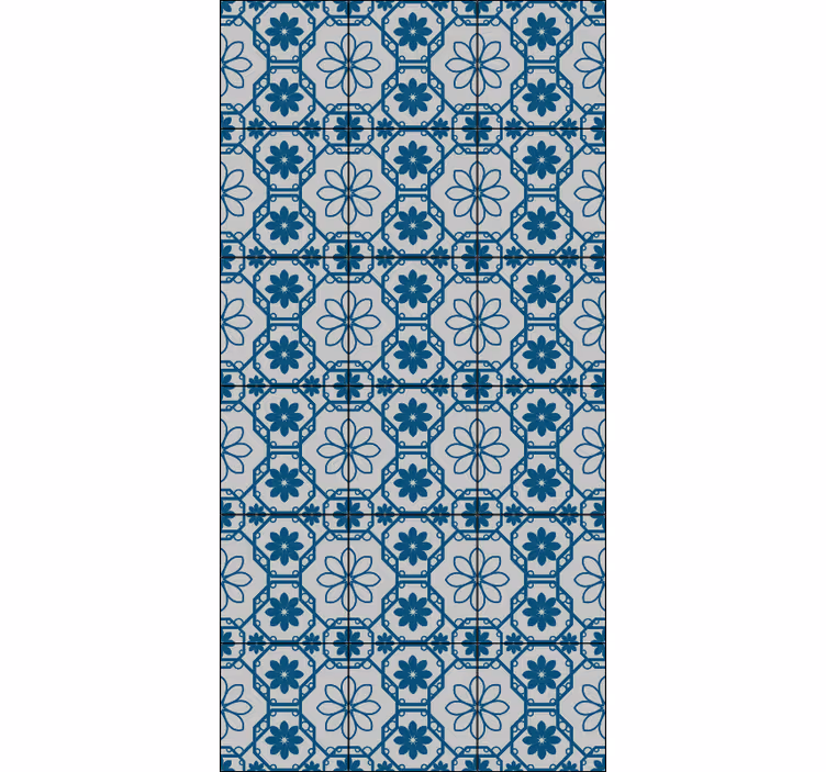 Tapete fliesen im floralen mosaikdesign - TenStickers