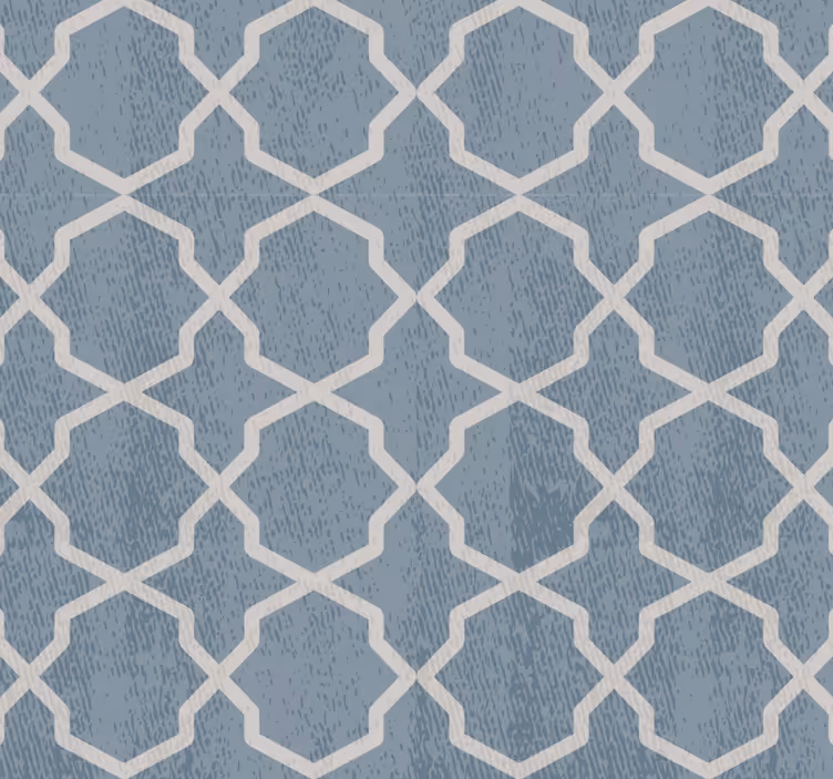 Tapete fliesen geometrisches blau muster - TenStickers