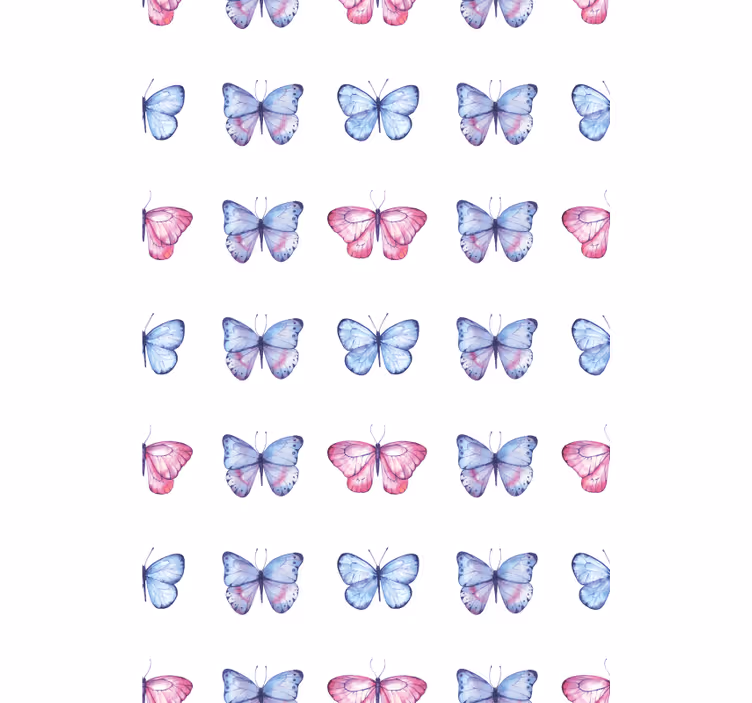 Tapete kinderzimmer mit blauen und pinken flügeln - TenStickers