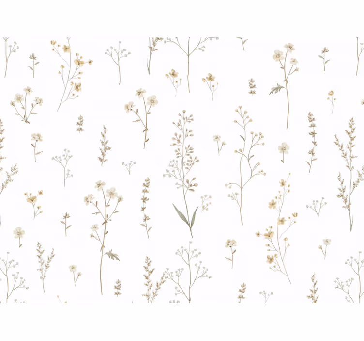 Tapete wohnzimmer minimalistische wiesenblume - TenStickers