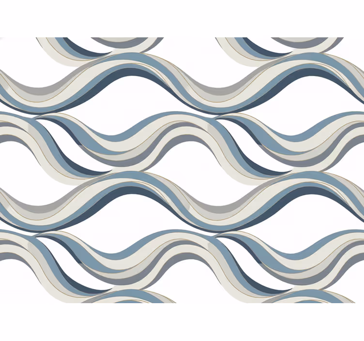 Tapete wohnzimmer moderne abstrakte wellenribbon - TenStickers