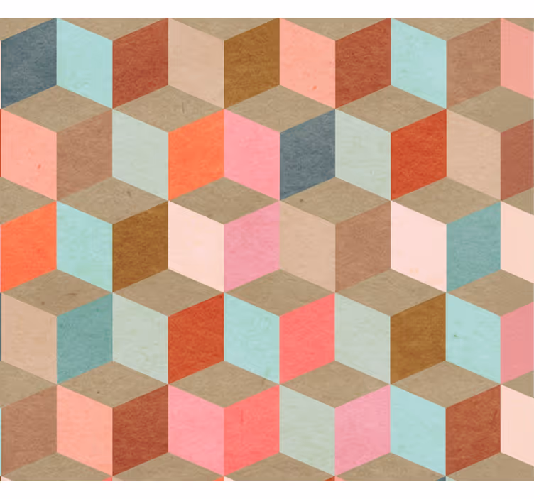 Tapete wohnzimmer pastell geometrisches kraftmuster - TenStickers