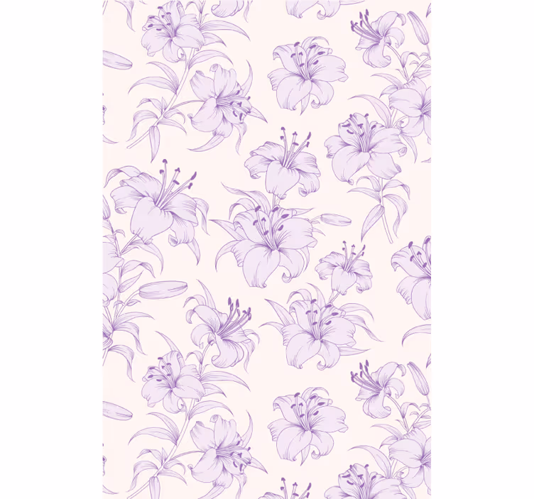 Tapete flur mit blühenden lilien design - TenStickers
