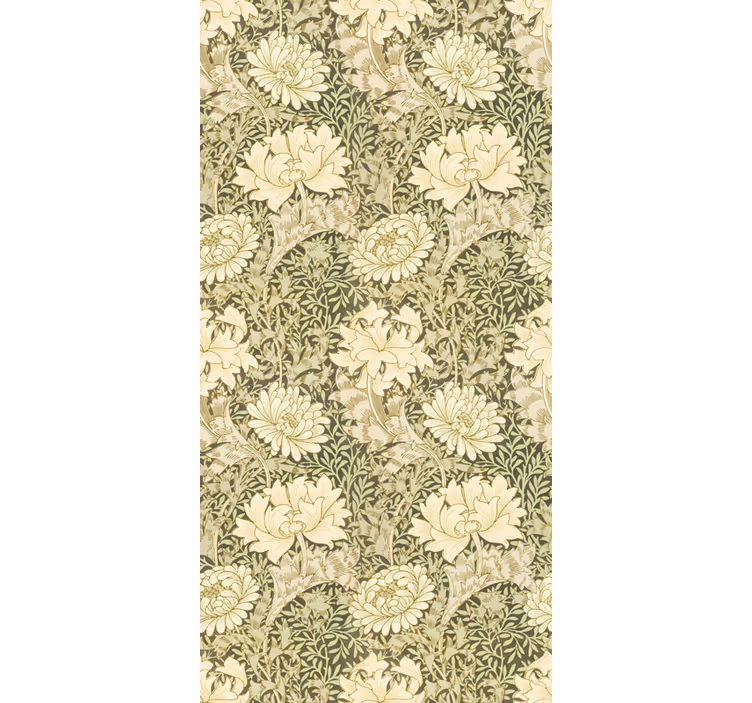 Tapete flur im modernen stil chrysantheme - TenStickers