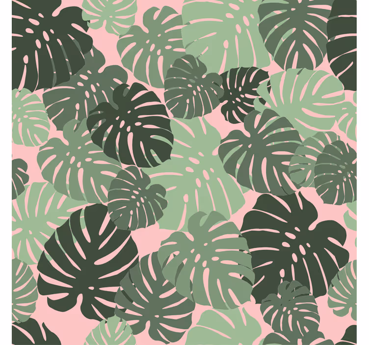 Tapete flur mit tropischem monstera-muster - TenStickers