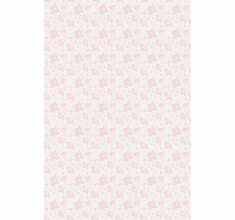 Tapete flur zarte rosa rosen - TenStickers