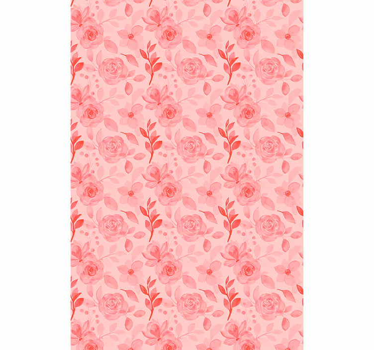 Tapete flur mit romantischem rosenmuster - TenStickers