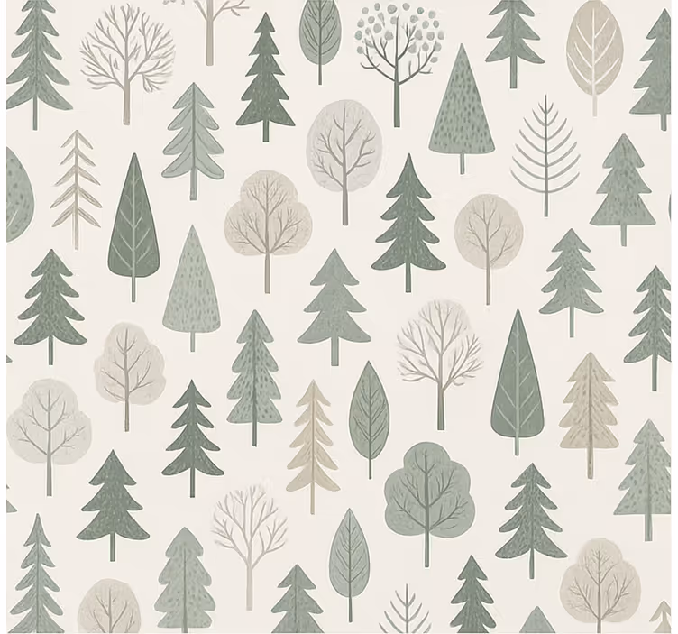Tapete skandinavisch beruhigender wald - TenStickers