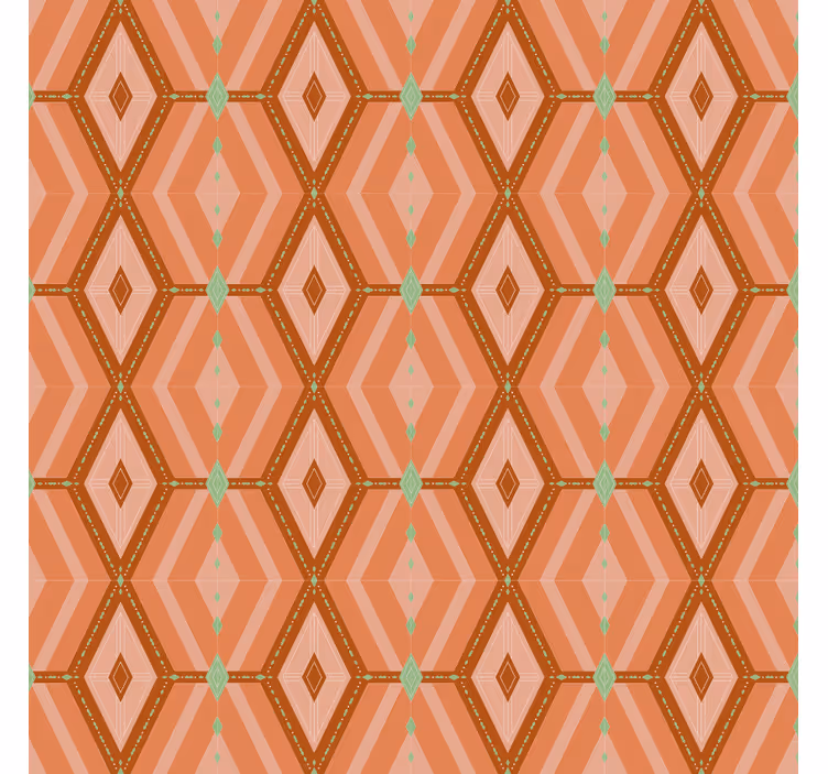 Tapete wohnzimmer mit geometrischem sechseckmuster - TenStickers