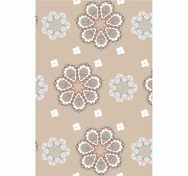 Tapete wohnzimmer mit eleganten blumenmustern - TenStickers