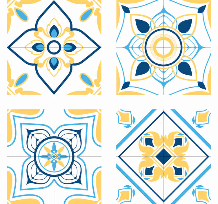 Tapete fliesen mit geometrischen mustern - TenStickers