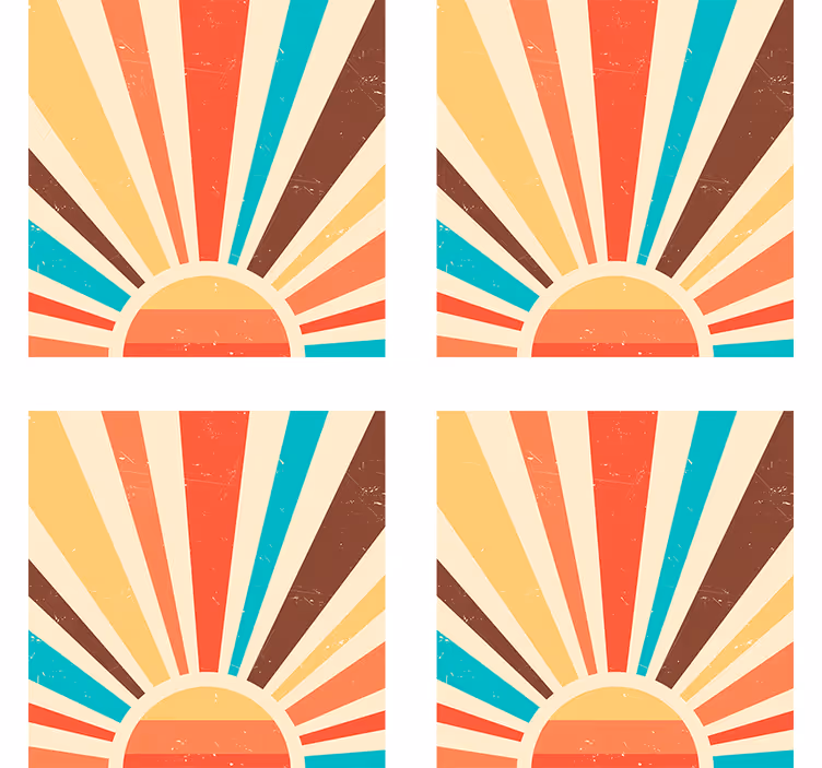 Tapete vintage abstrakter vintage sonnenuntergang - TenStickers