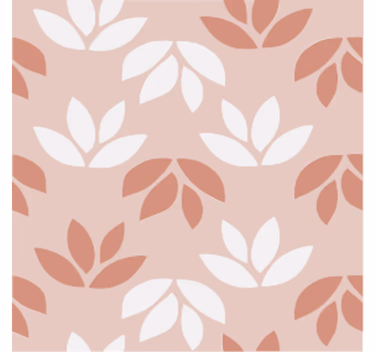 Tapete vintage rosa florale blattuntersetzer - TenStickers