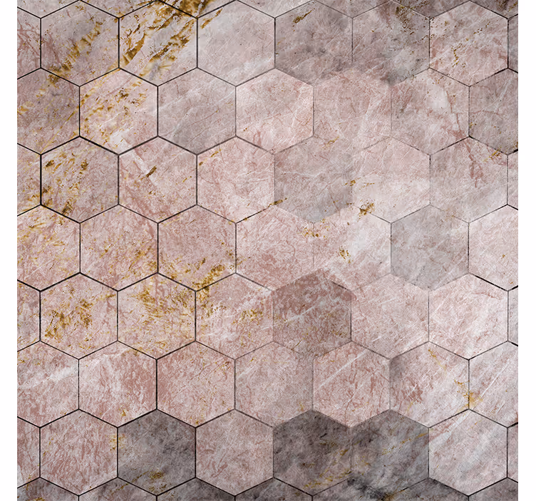 Tapete vintage mit hexagonalem ombre-muster - TenStickers