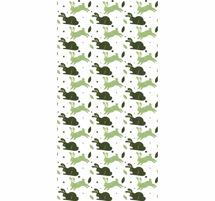 Dino tapete mit grünen kaninchen - TenStickers