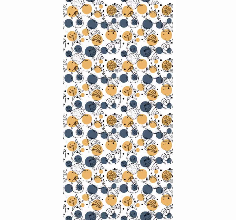 Moderne tapete mit muschel-muster - TenStickers
