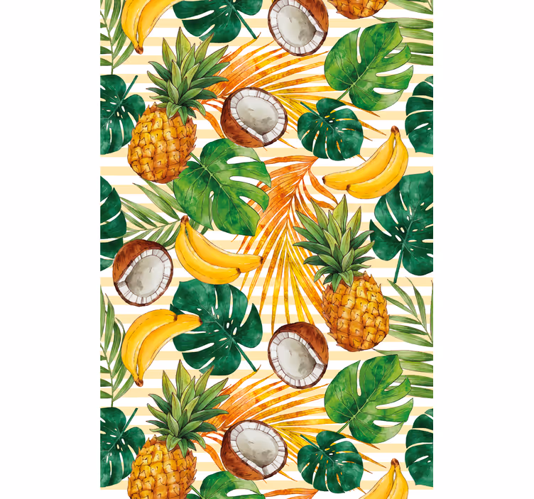 Tapete modern handgemaltes tropisches sommermuster - TenStickers
