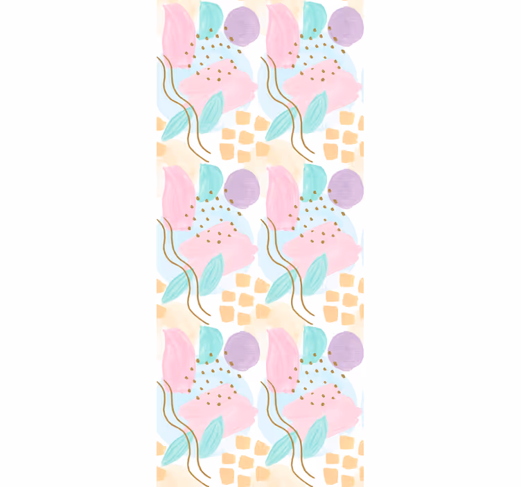Tapete modern mit abstrakten floralen mustern - TenStickers